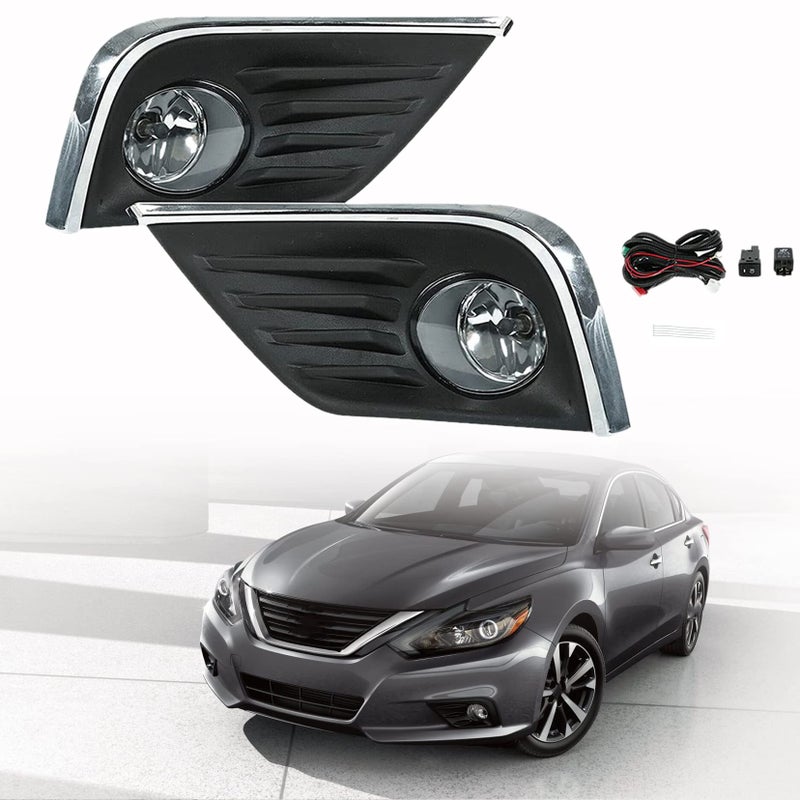 SEBLAFF 2Pack Fog Lights Assembly with Bulbs and Switch Wiring Kit Replacement for Replacement for Altima 20162018