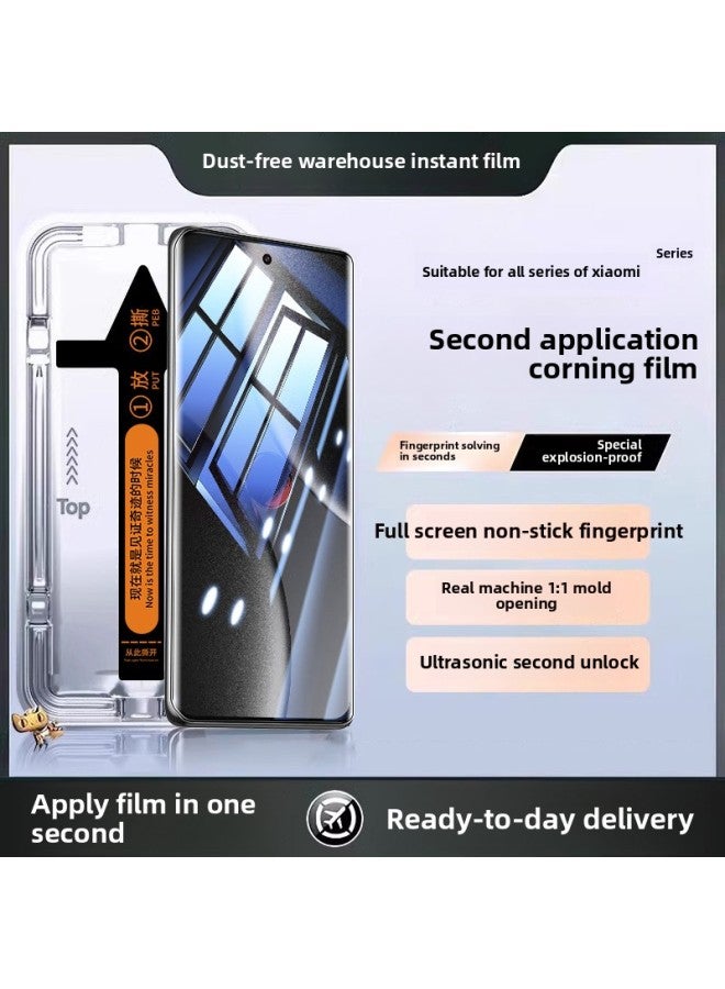[ultrasonic Seconds Unlock] For Millet 15ultra Tempered Film 15/15pro Mobile Phone Film Xiaomi14/-Colour:Second-adhesive Warehouse Tempered Film丨ultra-clear 3 Sets丨corning GlassFilm Application Success Rate Is 99%丨unlock With Ultrasonic Waves In SecondsSmooth And No Fingerprints-Size:For Xiaomi13 Pro