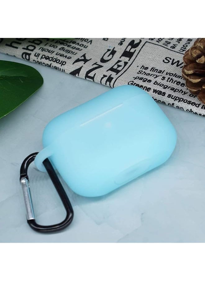 erorex - For Airpods Pro Case Luminous Silicone Protective Skin Wireless Charging Case Cover For Airpod Pro 3Rd Generation Full Protection Case Glow In The Dark For Airpods 3 Case Blue - Image 1
