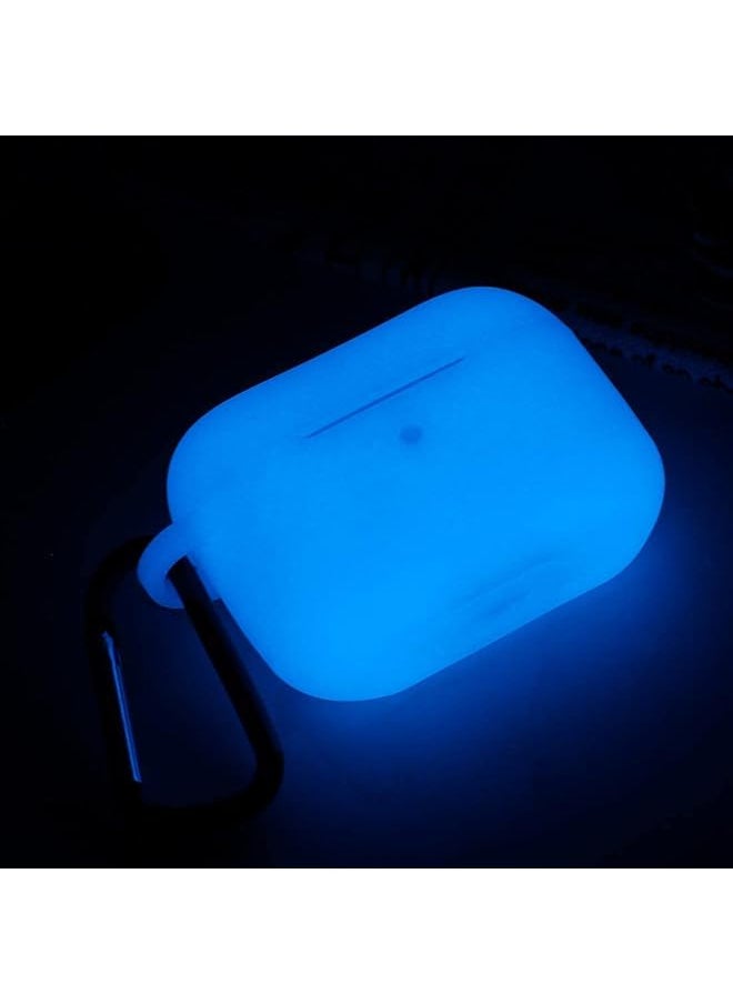 erorex - For Airpods Pro Case Luminous Silicone Protective Skin Wireless Charging Case Cover For Airpod Pro 3Rd Generation Full Protection Case Glow In The Dark For Airpods 3 Case Blue - Image 1