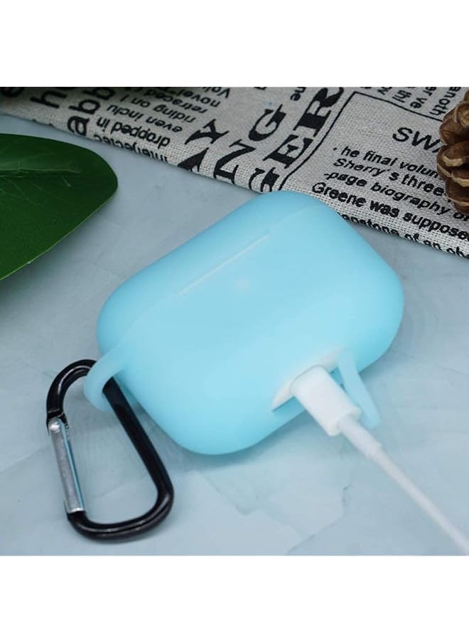 erorex - For Airpods Pro Case Luminous Silicone Protective Skin Wireless Charging Case Cover For Airpod Pro 3Rd Generation Full Protection Case Glow In The Dark For Airpods 3 Case Blue - Image 1