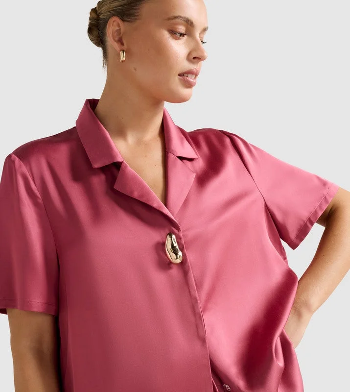 forever new  CARRIE Short Sleeves Oversized Shirt for Women | Best Price UAE