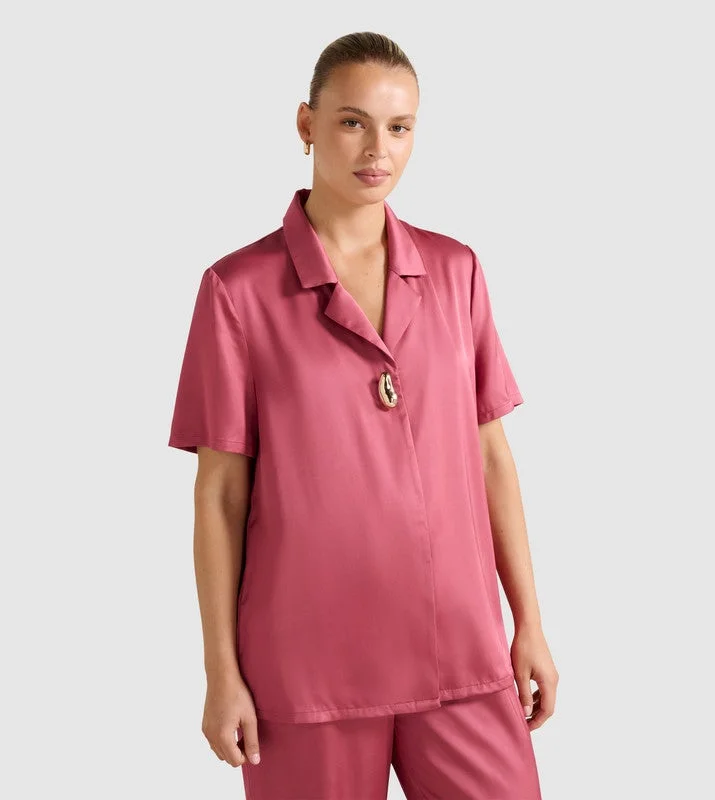 forever new  CARRIE Short Sleeves Oversized Shirt for Women | Best Price UAE