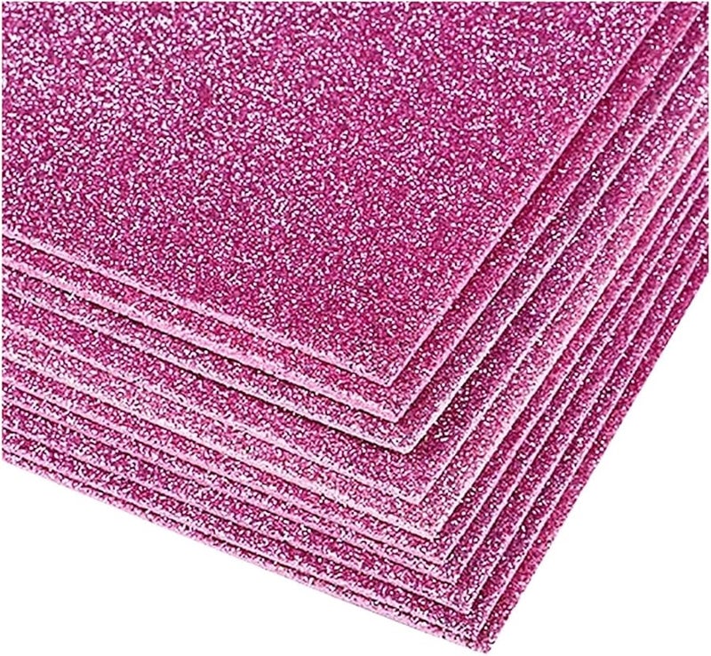 ورق مقوى لامع وردي 20 ورقة رغوة إيفا ذاتية اللصق لتزيين الحرف اليدوية - Image 1