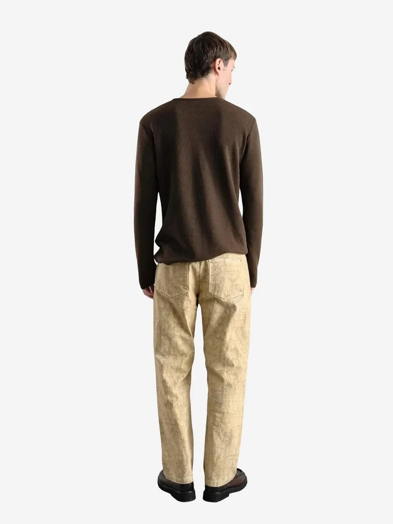 Giesto Mocha Brown GIESTO Button Collar Long Sleeve T-Shirt for Men | Best Price UAE