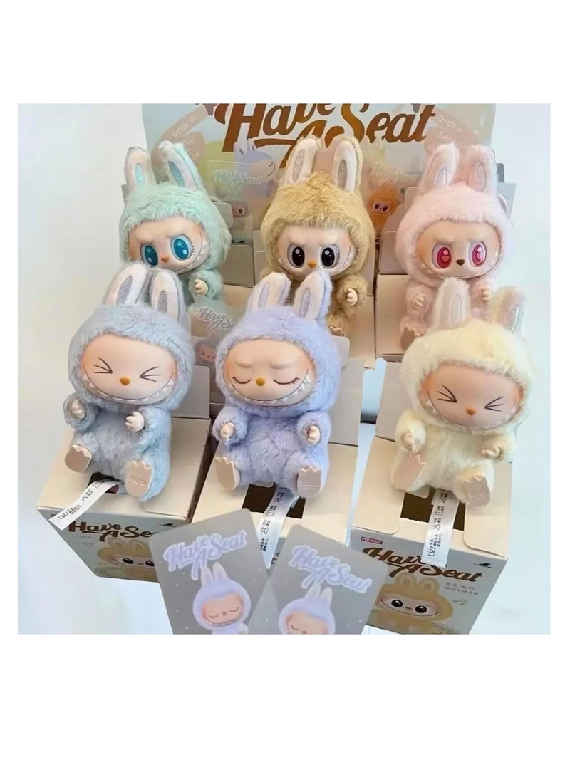LABUBU POP MART  labubu "have a seat" series, soft and Cute Collectible Random Version 2, its a mystery box for gifts  - Image 1