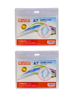 PARTNER ID Card Holders Waterproof Clear Plastic  Perfect for Credit Cards, ID Swipe Cards, Key Cards, and Driver's License  PVC Material  - Image 1