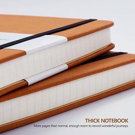 Lemome Grid Paper Notebook Hardcover Classic Notebook with Pen Holder - Page Dividers Presents 8.4 x 5.7 in - Image 4