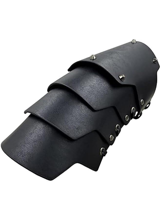 درع ذراع مزيف جلدي بأربع طبقات من العصور الوسطى، قفازات مرتزقة من العصور الوسطى، دروع ذراع للفارس الرامي костюм - Image 3