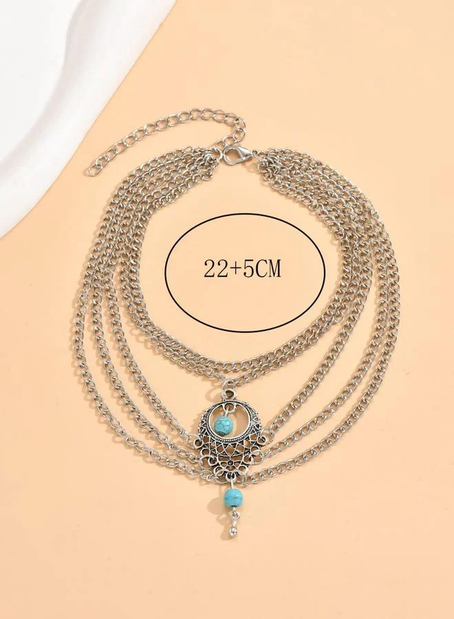 Take Two  Layered Anklet with Pendant for Women | Best Price UAE