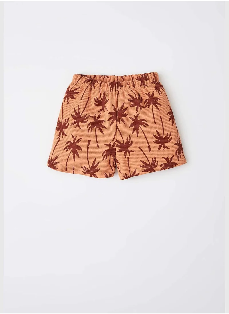 ديفاكتو Regular Fit Palm Print Swimming Shorts