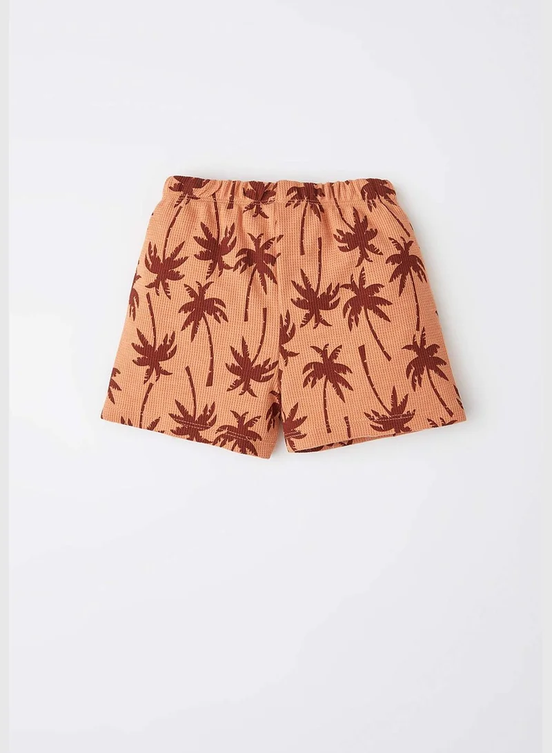 ديفاكتو Regular Fit Palm Print Swimming Shorts