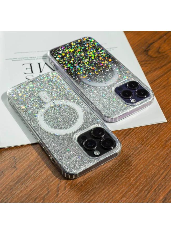 Zaboon Case For iPhone 13 Pro Max Gradient Glitter Starry MagSafe Phone Case - Image 4