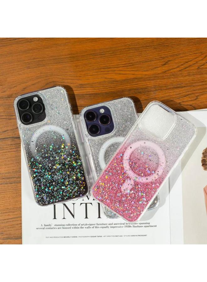 Zaboon Case For iPhone 13 Pro Max Gradient Glitter Starry MagSafe Phone Case - Image 2