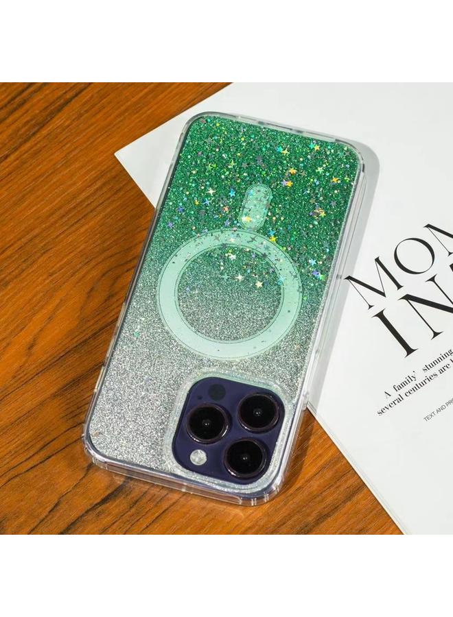 Zaboon Case For iPhone 13 Pro Max Gradient Glitter Starry MagSafe Phone Case - Image 1