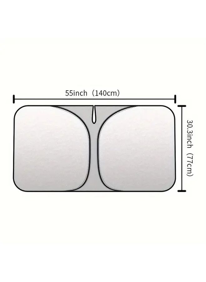 2025 New Car Sunshade Front Window Sunscreen 55x30.3 Inch Windshield Cover - Image 2