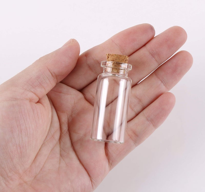 MaxMau 24PCS 10ml Glass Bottles Mini Vials with Cork Stoppers for DIY Decoration and Wedding Party Favors - Image 2