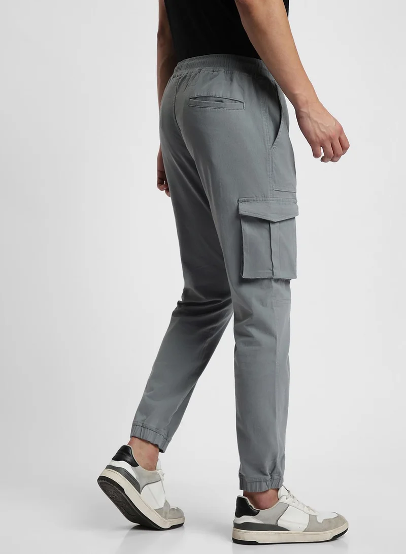 Dennis Lingo Slim Fit Aqua Trouser for Men - Cotton Blend, Full Length, Mid Rise, Casual