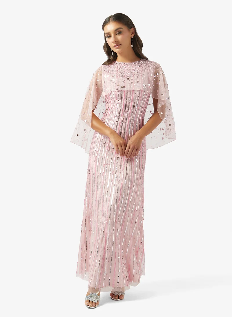 Bead Embellished Evening Gown