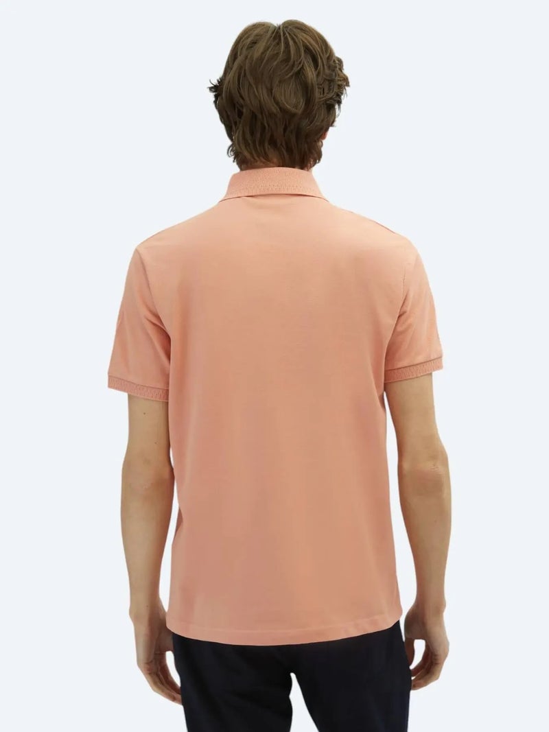 Kip Salmon Plain Polo Neck 100% Cotton T-Shirt - Image 5