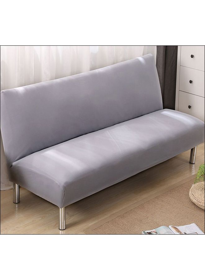 إسكدنيا غطاء أريكة بدون ذراع بتصميم بسيط ومزخرف رمادي One Size