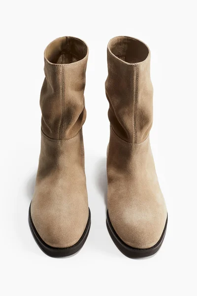 H&M Calf-High Leather Boots
