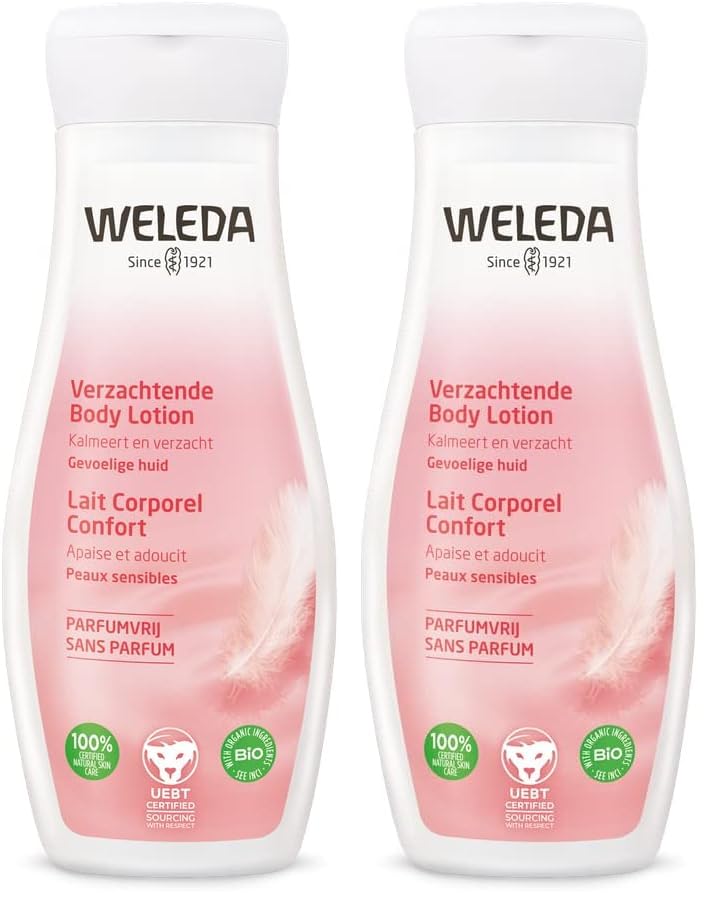 Weleda Unscented Body Lotion, Free From Parabens & Phthalates, No Animal Testing, 6.8 Fluid Ounce (Pack of 2)