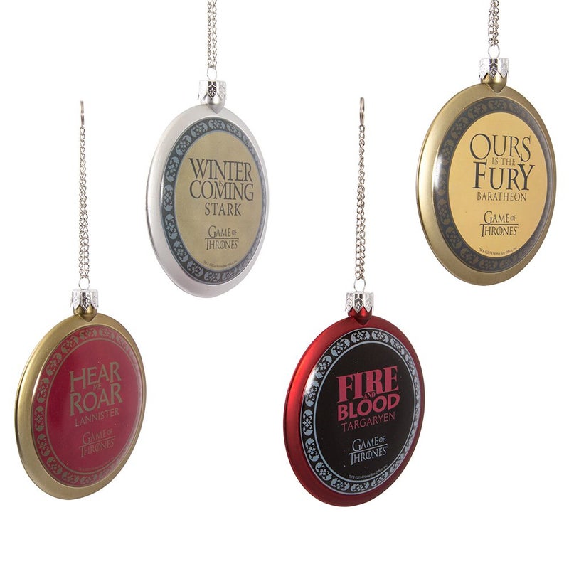Kurt S. Adler Kurt Adler Game of Thrones Disc Ornament, 80mm, Set of 4 - Image 4