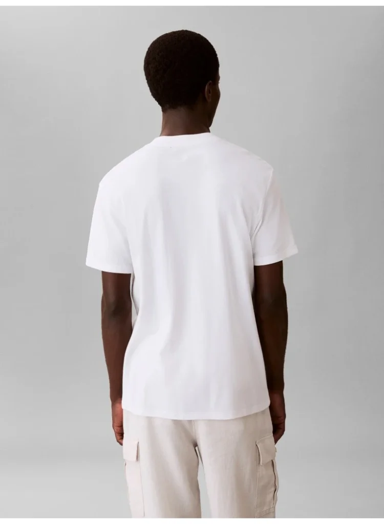 Calvin Klein Bright White Mercerised interlock T-shirt for Men | Best Price UAE