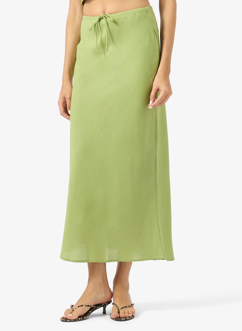 Ginger Tie Up Vest & A Line Skirt Coord Set - Image 4