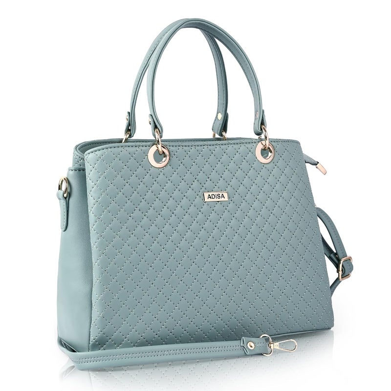 ADISA quilted handbag shoulder bag for women and girls with detachable sling belt (AD4077) - Image 1