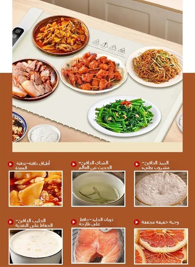 general Silicone Warming Plate Electric Warming Tray Flexible Heating Warm Dish Heating Pad - Image 4