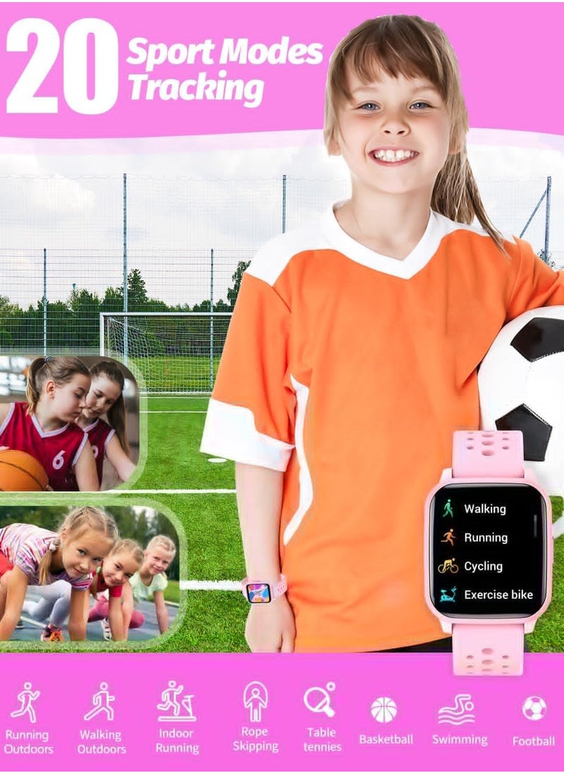 Generic Kids Smart Watch with Sleep Mode, 20 Sports Modes, 5 Games and Pedometer - Fun Birthday Gifts for 4-16 Year-Olds(Pink)  - Image 4
