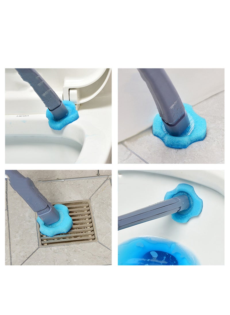 Disposable Toilet Brush with 10 Toilet Brush Refills, Disposable Toilet Brush Cleaner, Disposable Toilet Bowl Brush, Toilet Cleaner, Toilet Bowl Cleaners