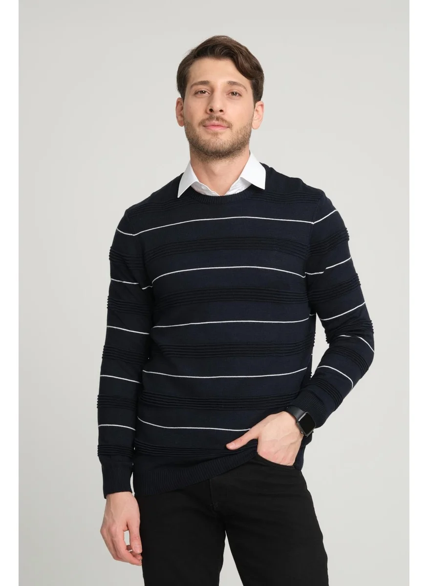 Alexander Gardi Crew Neck Striped SWEATER (E22-18123