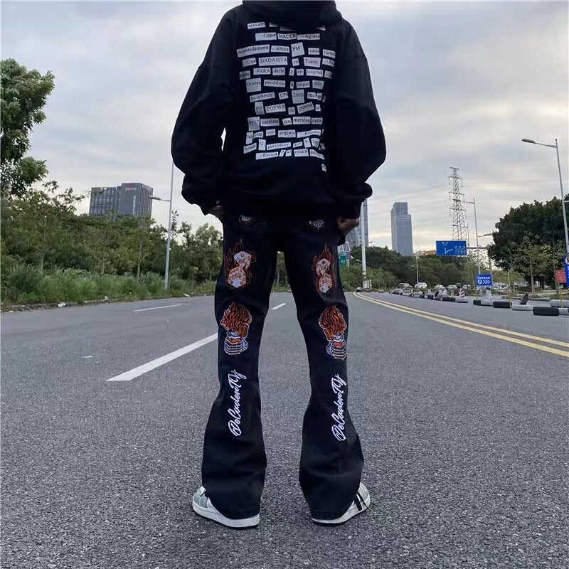 Unisex Classic Denim Jeans Loose Fit Daily Outdoor Wear - Image 5