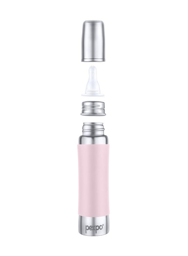 PEXPO Jack & Jill Stainless Steel Baby Feeding Bottle (250ml) | BPA Free | Slim Neck | Ideal for Infant and Toddlers (Pink) - Image 4