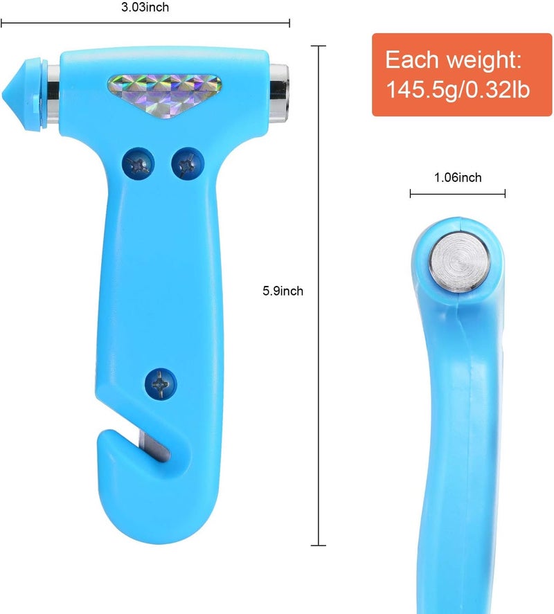 THINKWORK Car Safety Hammer for Teen Boy and Men's Gifts, Blue Three-in-One Emergency Escape Tool with Window Breaker and Seat Belt Cutter, Safety Emergency Car Escape Tool for Family and Children - Image 3