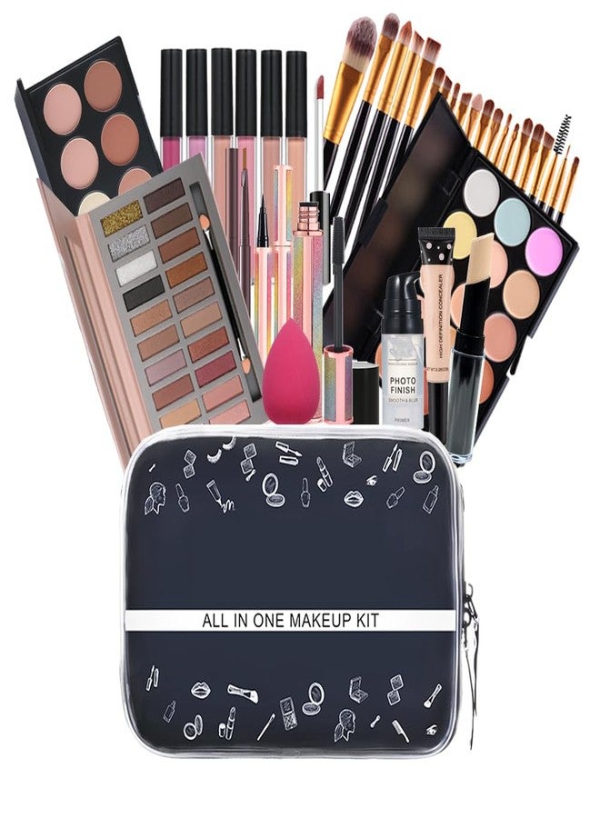 Moobirlet Makeup Sets For Teens,Makeup Sets For Girl Gift,Makeup kit For Women Full Kit Eyeshadow Eyeliner Foundation Concealer Lipgloss Brush Primer Face Powder Lipstick Palette - Image 1