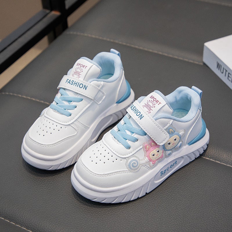 Girls' Korean Style Shoes 2025 New Children'S Casual Low-Top Board Shoes White Shoes Waterproof Boys' Single-Layer Shoes - Image 1