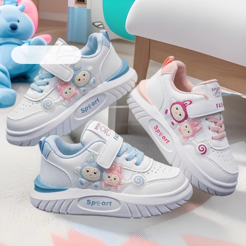 Girls' Korean Style Shoes 2025 New Children'S Casual Low-Top Board Shoes White Shoes Waterproof Boys' Single-Layer Shoes - Image 2