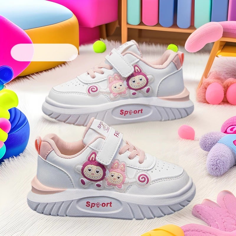 Girls' Korean Style Shoes 2025 New Children'S Casual Low-Top Board Shoes White Shoes Waterproof Boys' Single-Layer Shoes - Image 3