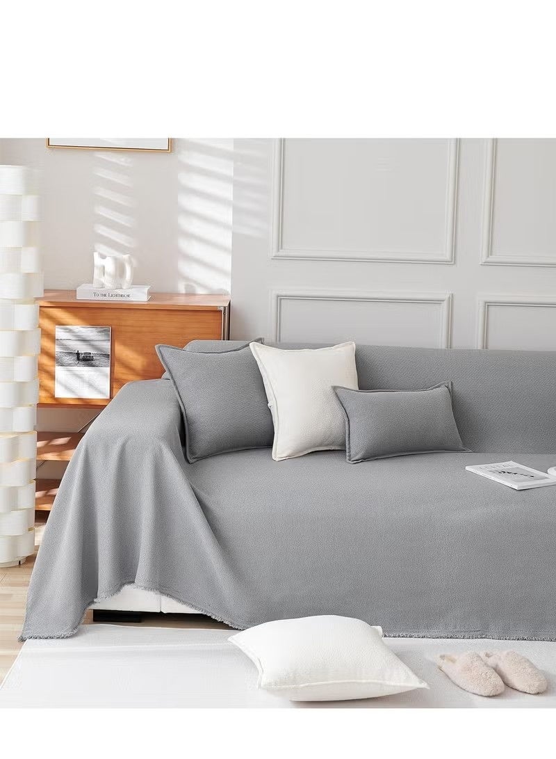 Beauenty Sofa Cover Anti-Wrinkle Full Coverage Sofa Cover – Exquisite Details with Tassel Edges, Waterproof, Dustproof, Anti-Cat Scratching, Anti-Slip, Flexible, Compression-Resistant, Teddy Velvet Jacquard - Image 4