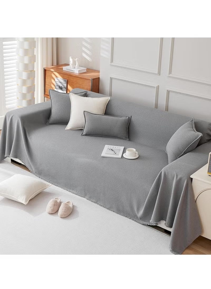 Beauenty Sofa Cover Anti-Wrinkle Full Coverage Sofa Cover – Exquisite Details with Tassel Edges, Waterproof, Dustproof, Anti-Cat Scratching, Anti-Slip, Flexible, Compression-Resistant, Teddy Velvet Jacquard - Image 2