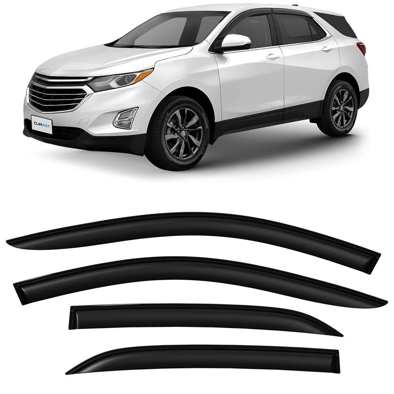 CLIM ART Incredibly Durable Rain Guards for Chevrolet Chevy Equinox 20182024 Original Tapeon Window Deflectors Vent DeflectorWindow Visors Car Accessories 4pcs  418081