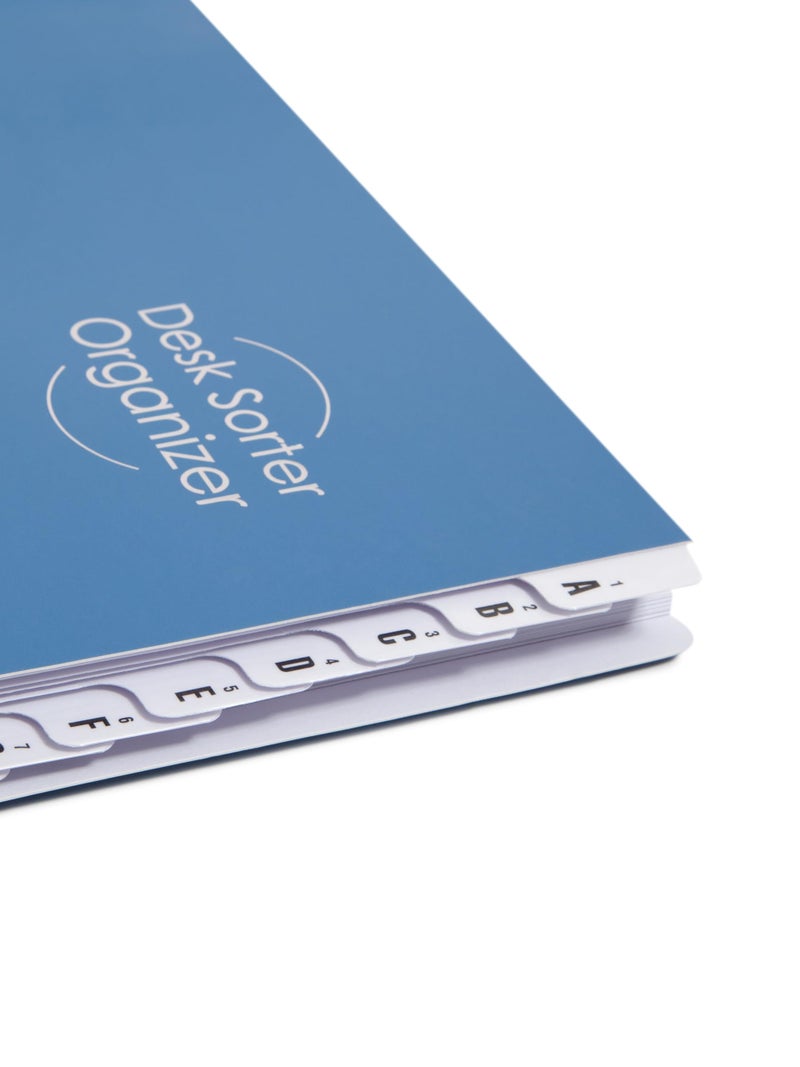 Smead منظم ملفات مكتب سمياد القابل للتوسيع، لوازم المكتب، أبجدي (أ-ي) ورقمي (1-20) منظم المكتب، 20 فاصل فهرسة، علامات لامعة، حجم قانوني، أزرق، ملحقات مكتب المكتب (89237) - Image 3