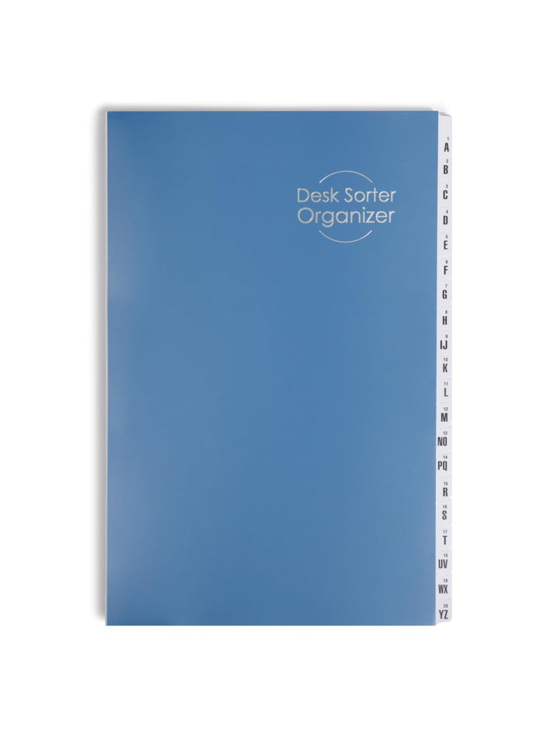 Smead منظم ملفات مكتب سمياد القابل للتوسيع، لوازم المكتب، أبجدي (أ-ي) ورقمي (1-20) منظم المكتب، 20 فاصل فهرسة، علامات لامعة، حجم قانوني، أزرق، ملحقات مكتب المكتب (89237) - Image 5