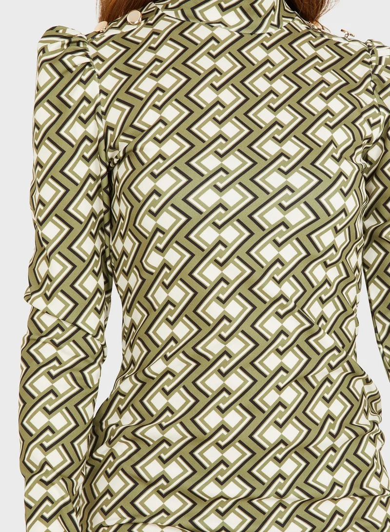 QUIZ Side Slit Wrap Dress