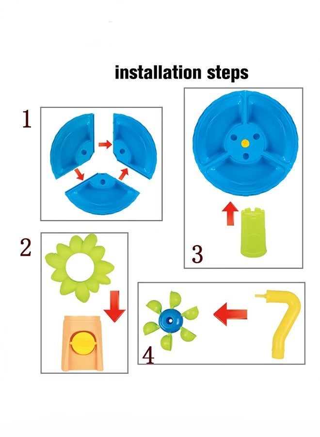 DURKU 22 Piece Sand and Water Table Set with Abundant Accessories, Vibrant Beach Toy, Interactive Parent-Child Toys, Simple Assembly, Ideal for Indoor, Outdoor, and Beach Use, Top Sand Toys for Children - Image 5