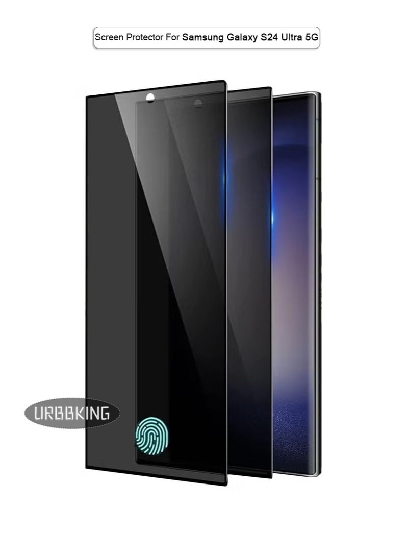 URBBKING [2 Pack] Samsung Galaxy S24 Ultra Privacy Screen Protector,Support Fingerprint Unlock Film Protector for S24 Ultra,9H Hardness Tempered Glass Dispaly Protection,Anti-Scratch Anti-drop Case Friendly - Image 1